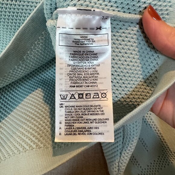 Adidas x Ivy Park Knit Jersey Crop Top Small - Green Tent Drip 2 Beyonce - Picture 9 of 14